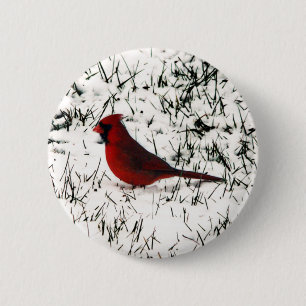 Frohe Weihnachts-Kardinal Button