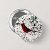 Frohe Weihnachts-Kardinal Button (Vorne & Hinten)