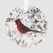 Frohe Weihnachts-Kardinal doppelseitige Printwerbu Ornament (Vorderseite)