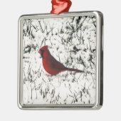 Frohe Weihnachts-Kardinal Ornament Aus Metall (Links)