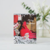 Frohe Weihnachts-Kardinal Postkarte (Stehend Vorderseite)