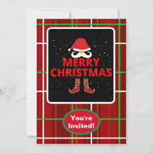 Frohe Weihnachts-Karo Karierte Weihnachts-Party-Ve