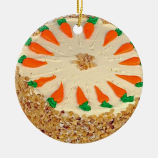 Frohe Weihnachts-Karottenkuchen-Foto Keramik Ornament (Vorne)