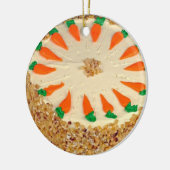 Frohe Weihnachts-Karottenkuchen-Foto Keramik Ornament (Links)