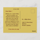 Frohe Weihnachts-Karte Moderne & Klassische Postkarte (Rückseite)