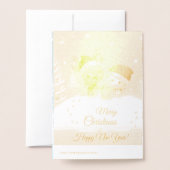 Frohe Weihnachts-Kartenwurfkissen Folienkarte (Rückseite mit Umschlag)