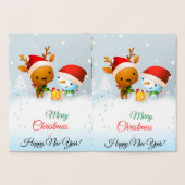 Frohe Weihnachts-Kartenwurfkissen Folienkarte (Innenseite)