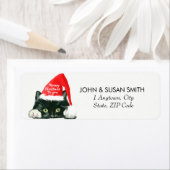 Frohe Weihnachts-Katzenjause Rücksendeadressen-Auf (Insitu)