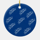 Frohe Weihnachts-Keramik Circle Ornament (Hinten)