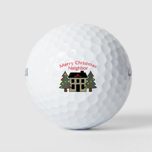 Frohe Weihnachts-Keramik Golfball (Vorderseite)
