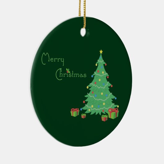 Frohe Weihnachts-Keramik Ornament (Rechts)