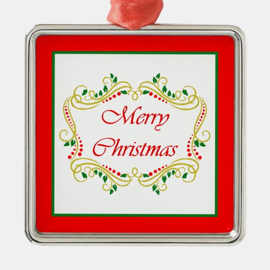 Frohe Weihnachts-Keramik Ornament (Vorne)