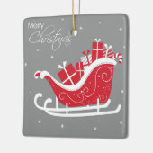 Frohe Weihnachts-Keramik Ornament (Links)