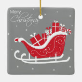 Frohe Weihnachts-Keramik Ornament (Rückseite)
