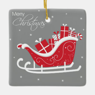 Frohe Weihnachts-Keramik Ornament