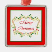Frohe Weihnachts-Keramik Ornament Aus Metall (Vorne)