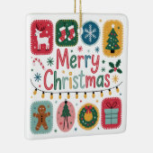 Frohe Weihnachts-Keramik Ornament | Feiertag (Rechts)