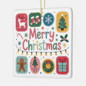 Frohe Weihnachts-Keramik Ornament | Feiertag (Links)