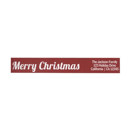 Frohe Weihnachts-Kirsche Rote Rücksendeadresse (Person)