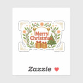 Frohe Weihnachts Kiss-Cut Aufkleber Blatt (Blatt)