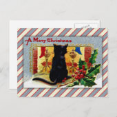 Frohe Weihnachts Kitty Feiertagspostkarte (Vorne/Hinten)