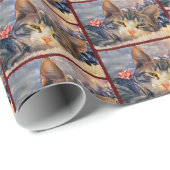 Frohe Weihnachts Kitty Geschenkpapier (Rolleneckpunkt)