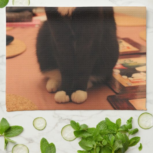 Frohe Weihnachts Kitty Handtuch (Gefaltet)