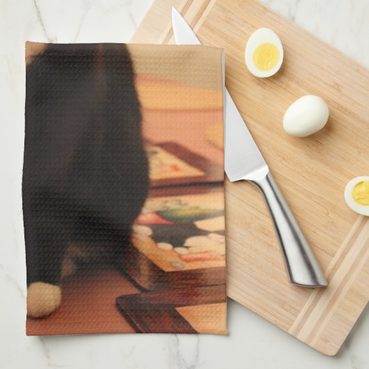 Frohe Weihnachts Kitty Handtuch (Viertel Falte)