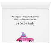 Frohe Weihnachts-Klassik Car Watercolor (Innenansicht Horizontal (Unten))