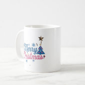 Frohe Weihnachts-Klassik der Männer Kaffeetasse (Vorderseite Links)