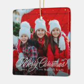 Frohe Weihnachts-Klassik Drehbuch ein Foto Urlaub Keramikornament (Links)