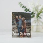 Frohe Weihnachts-Klassik Foto Feiertagspostkarte (Stehend Vorderseite)