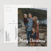 Frohe Weihnachts-Klassik Foto Feiertagspostkarte (Vorne/Hinten)