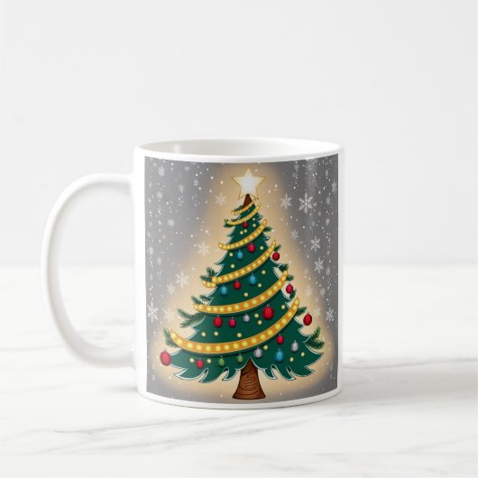 Frohe Weihnachts-Klassik-Tasse, 11 oz Kaffeetasse (Links)