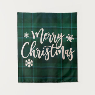 Frohe Weihnachts-Kleinband Wandteppich