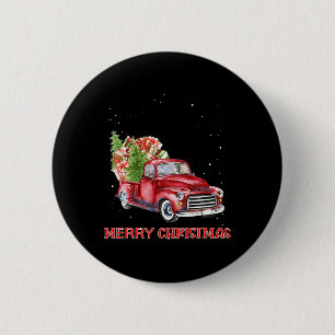 Frohe Weihnachts Klik Red Truck Tree Familie Weihn Button