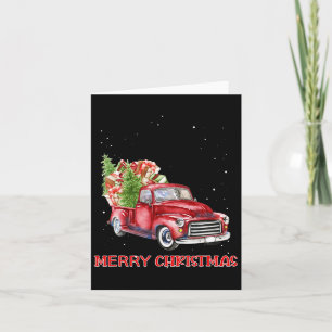 Frohe Weihnachts Klik Red Truck Tree Familie Weihn Karte