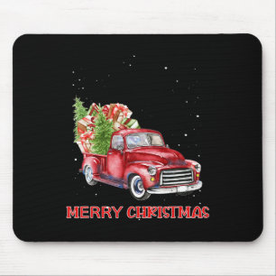 Frohe Weihnachts Klik Red Truck Tree Familie Weihn Mousepad