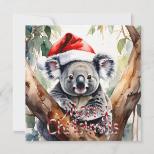 Frohe Weihnachts-Koala in Gumtree Card Feiertagskarte