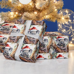 Frohe Weihnachts-Koala in Gumtree Card Geschenkpapier