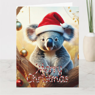 Frohe Weihnachts-Koala in Gumtree Card Karte