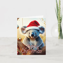 Frohe Weihnachts-Koala in Gumtree Card Karte