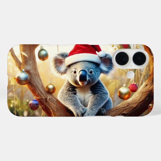 Frohe Weihnachts-Koala in Gumtree Case-Mate iPhone Hülle (Rückseite (Horizontal))