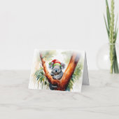 Frohe Weihnachts-Koala in Gumtree Feiertagskarte (Rückseite)