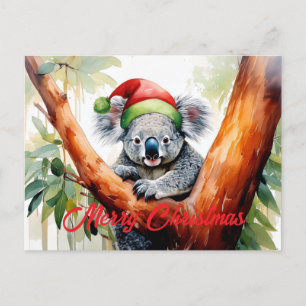 Frohe Weihnachts-Koala in Gumtree Feiertagspostkarte