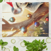 Frohe Weihnachts-Koala in Gumtree Geschirrtuch (Gefaltet)
