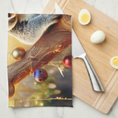 Frohe Weihnachts-Koala in Gumtree Geschirrtuch (Viertel Falte)