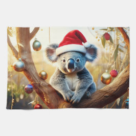 Frohe Weihnachts-Koala in Gumtree Geschirrtuch