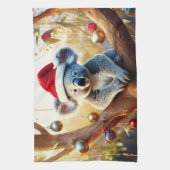 Frohe Weihnachts-Koala in Gumtree Geschirrtuch (Vertikal)