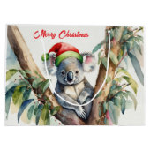 Frohe Weihnachts-Koala in Gumtree Große Geschenktüte (Rückseite)